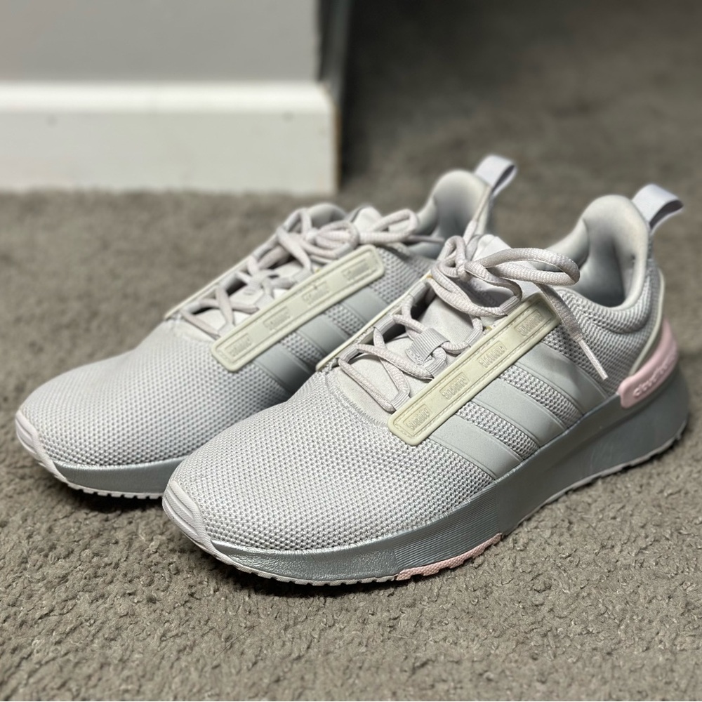 Adidas Gray and Pink Sneakers | Women's Racer TR21 Sneaker
